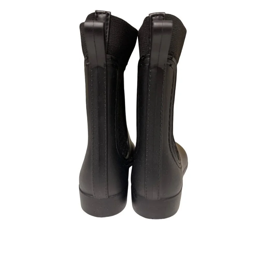 Catherine Malandrino Chelsea Rainboot Black Pull On Size 8 39